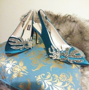 Mathias Embellished slingback pumps